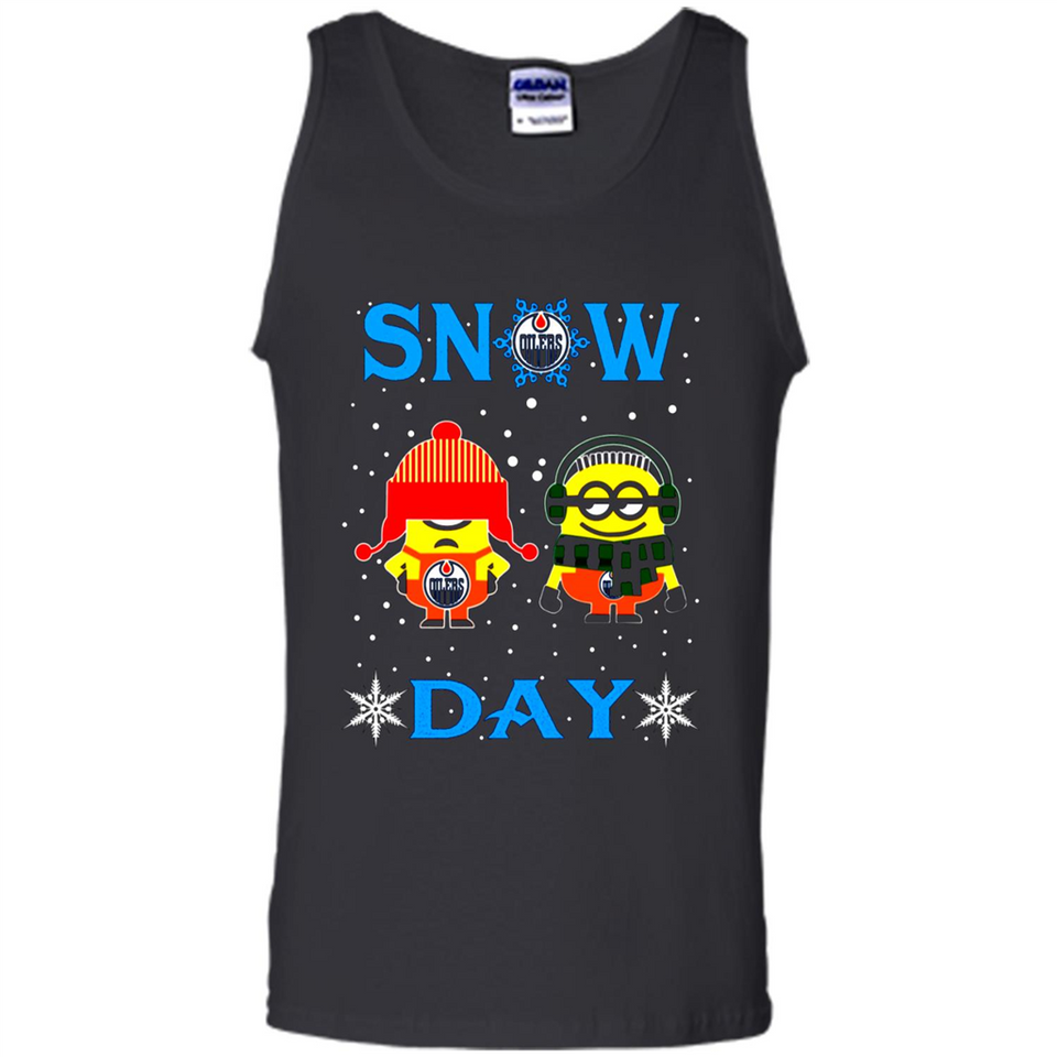 Snow Day Shirt For Edmonton Oilers Vs Minion Fans pingpong