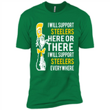 Shirt For Dr Seuss Cat And Pittsburgh Steelers Fans - Premium Short Sleeve T-Shirt
