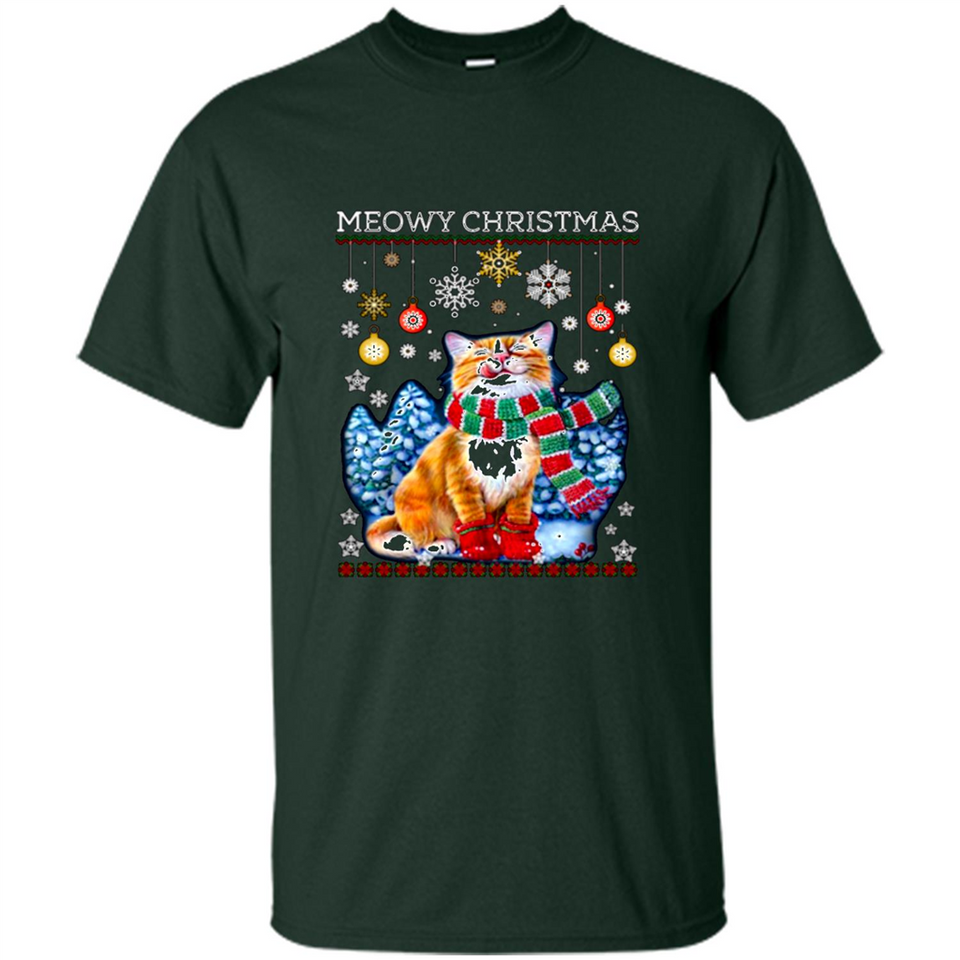 Meowy Christmas Ugly Funny Cats Lover PINGPONG