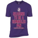 Reasons to be a Florida State Seminoles Fan Complete List on Back - Premium Short Sleeve T-Shirt