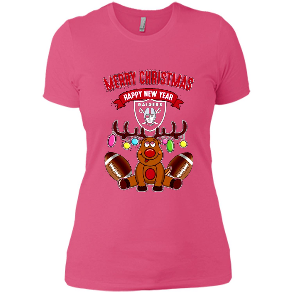 Oakland Raiders NFL Reindeer Funny Merry Christmas And Happy New Year