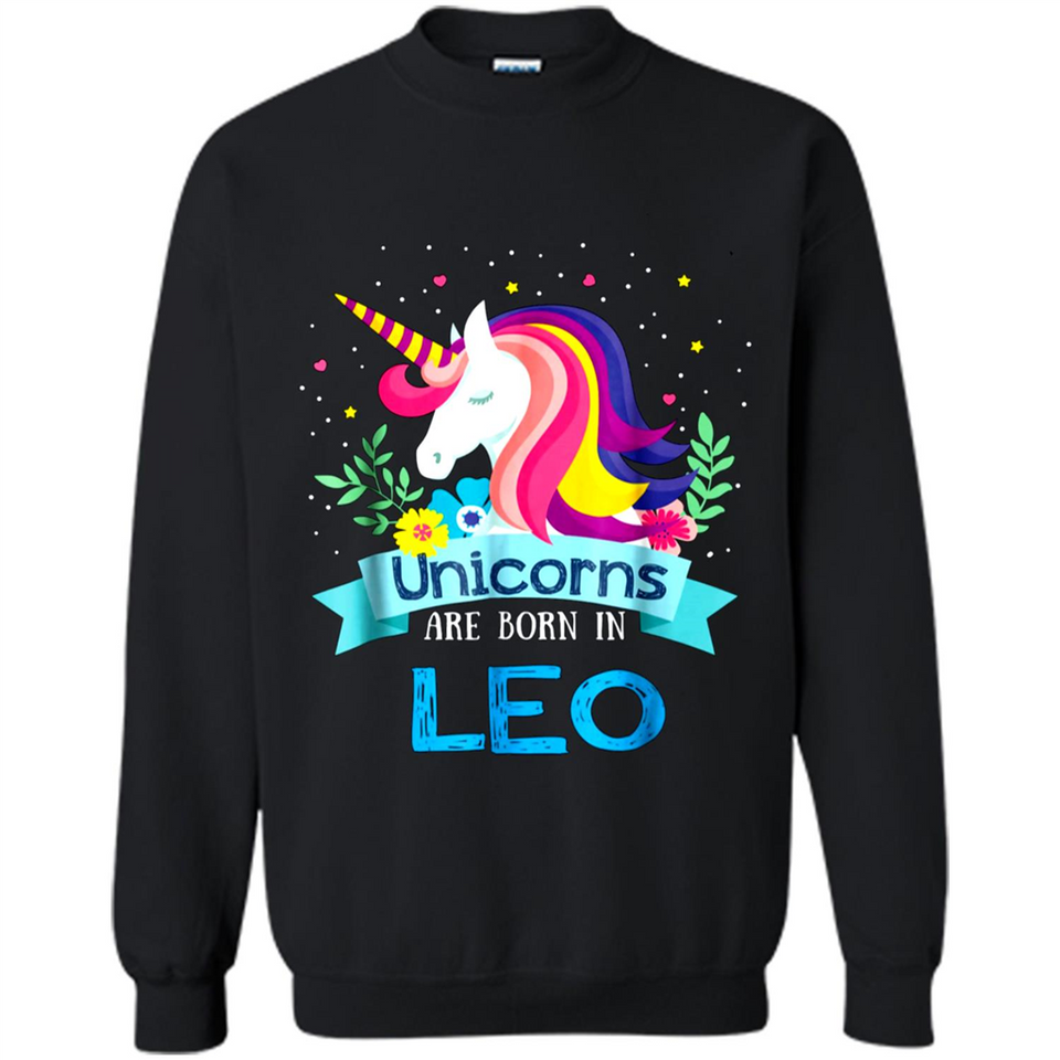 Unicorns are born in Leo Birthday Rainbow Gift Ladies Custom