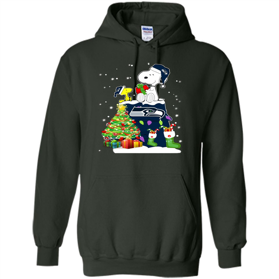 SEATTLE SEAHAWKS SNOOPY & WOODSTOCK CHRISTMAS
