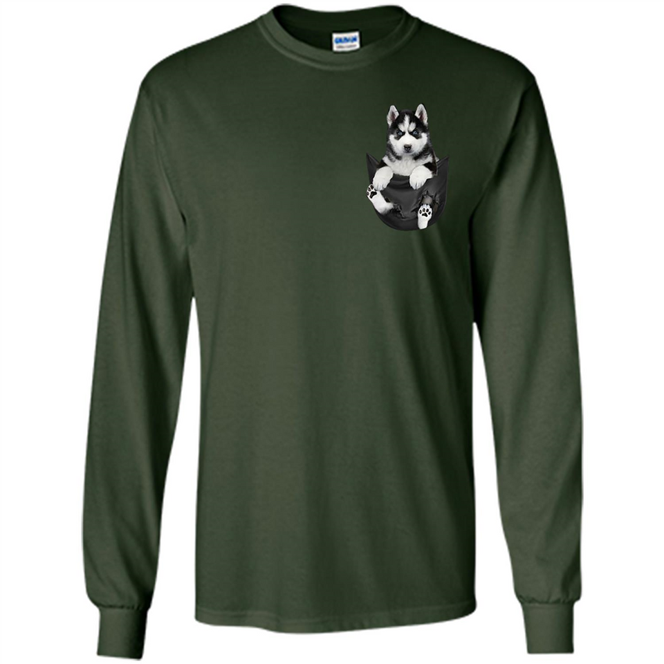 Husky Pocket - Long Sleeve T-Shirt