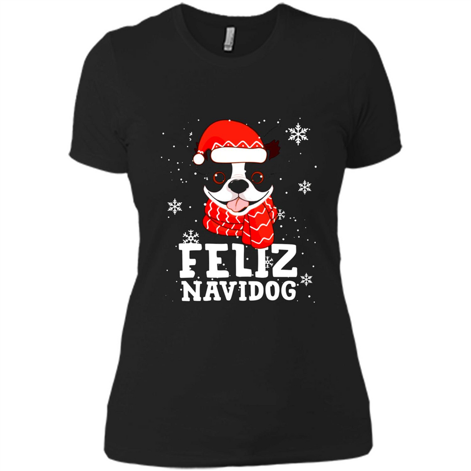 Feliz Navidog Boston Terrier Dog Ugly Xmas Sweater PING PONG