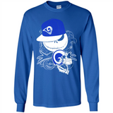 Jack Skellington The Nightmare Before Christmas-Rams Football - Long Sleeve T-Shirt