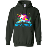 Unicorns are born in November Birthday Rainbow Gift Ladies Custom