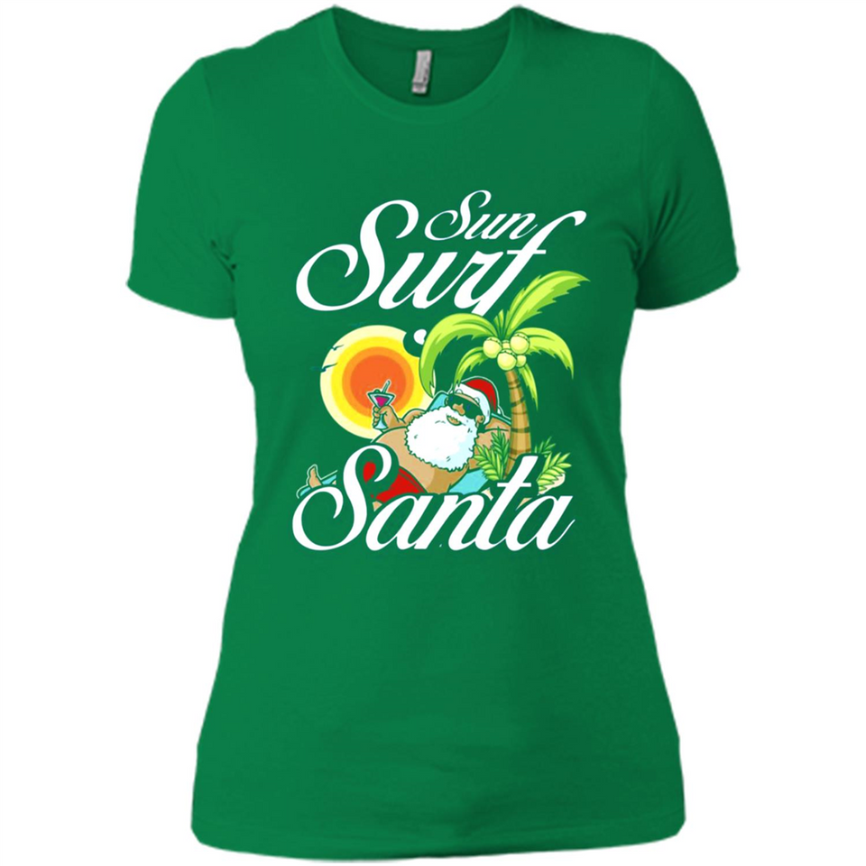 Sun Surf Santa - Ladies' Boyfriend T-Shirt