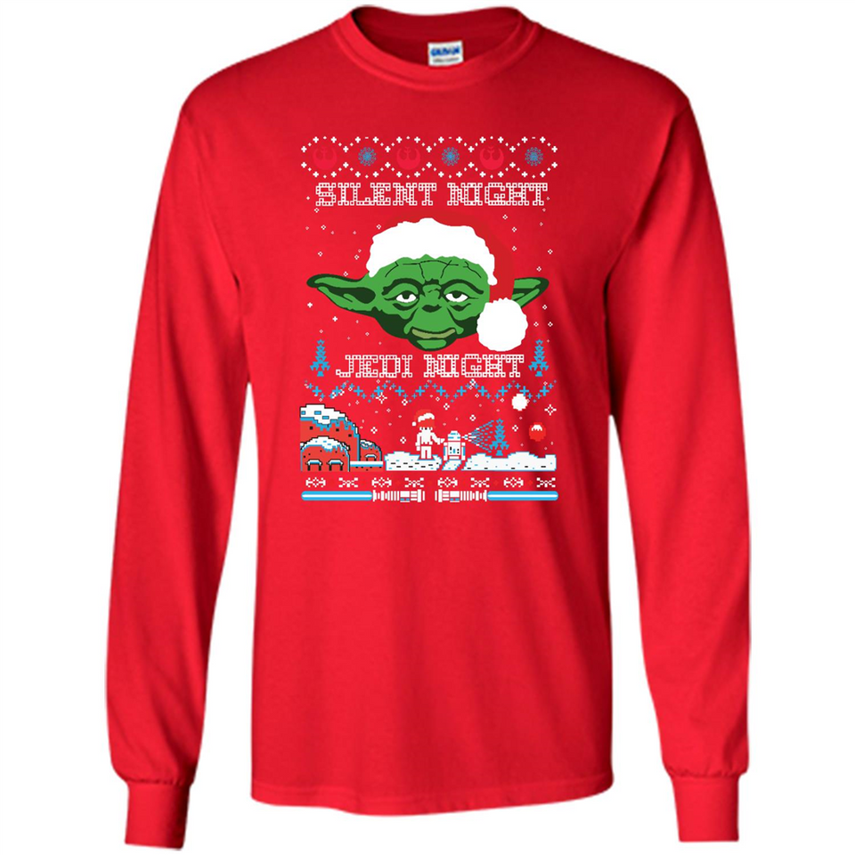 YODA SILENT NIGHT JEDI NIGHT CHRISTMAS UGLY SWEATER