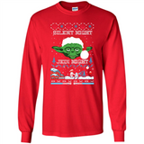 YODA SILENT NIGHT JEDI NIGHT CHRISTMAS UGLY SWEATER