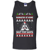 Namastay at home and wait for Santa Christmas - Tank Top