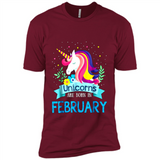 Unicorns are born in February Birthday Rainbow Gift Custom Ultra Cotton