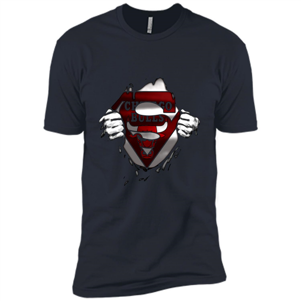 Chicago Bulls And Superman Fans - Premium Short Sleeve T-Shirt