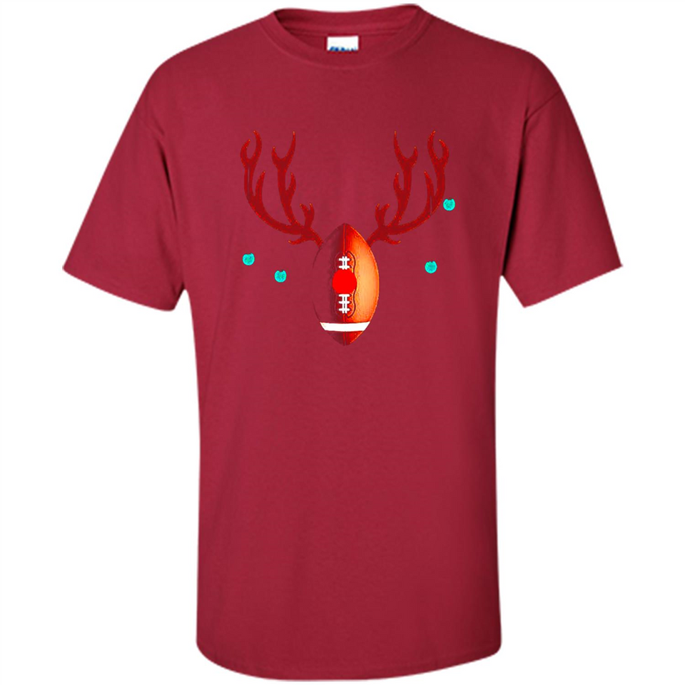 Football Christmas Shirt Reindeer Christmas Football Funny - Shirt