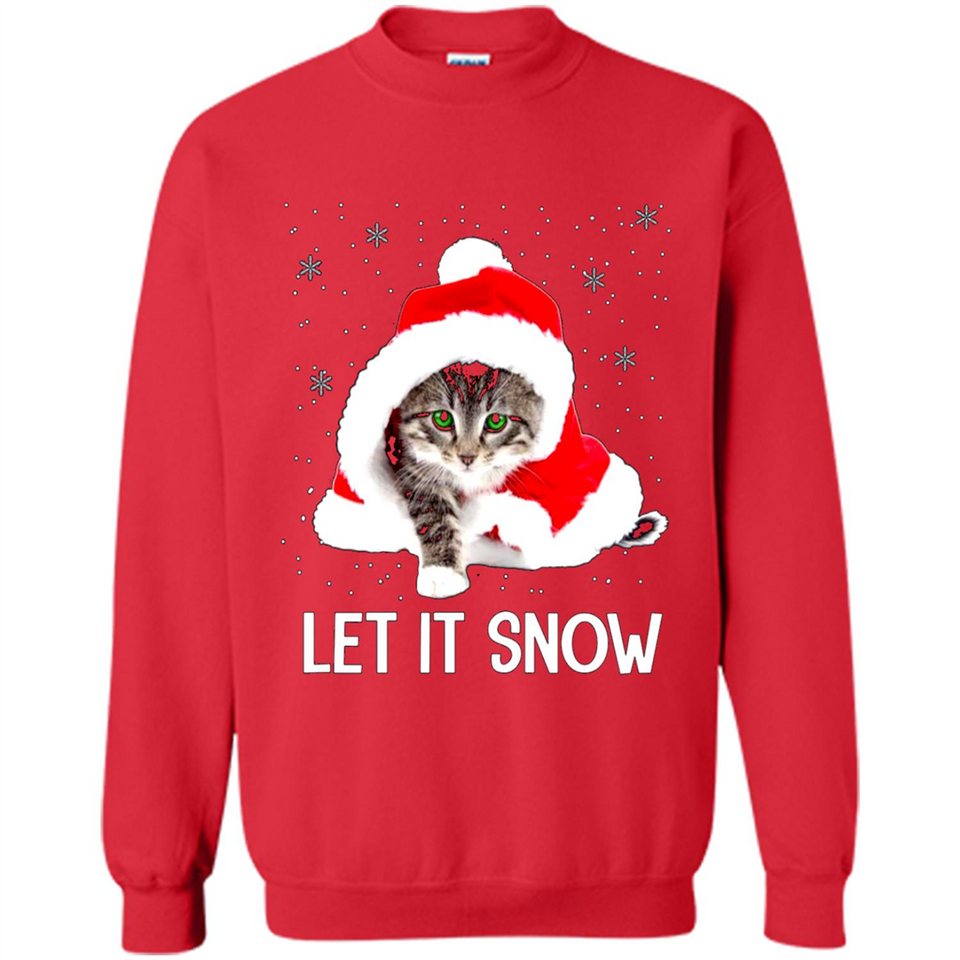 Let It Snow Cat Christmas sweater PINGPONG