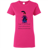 Mary Poppins Clipart You Can Just Supercalifuckilistic Kissmyassadocious MERCHCUTE - Ladies Short-Sleeve