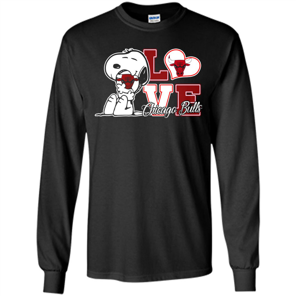 Snoopy loves NBA Chicago Bulls - Long Sleeve T-Shirt