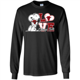 Snoopy loves NBA Chicago Bulls - Long Sleeve T-Shirt