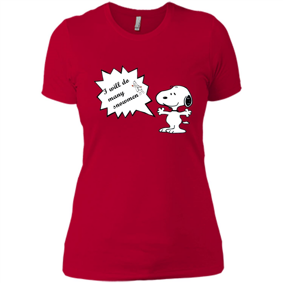 Snoopy I Will Do Many Snowman Christmas