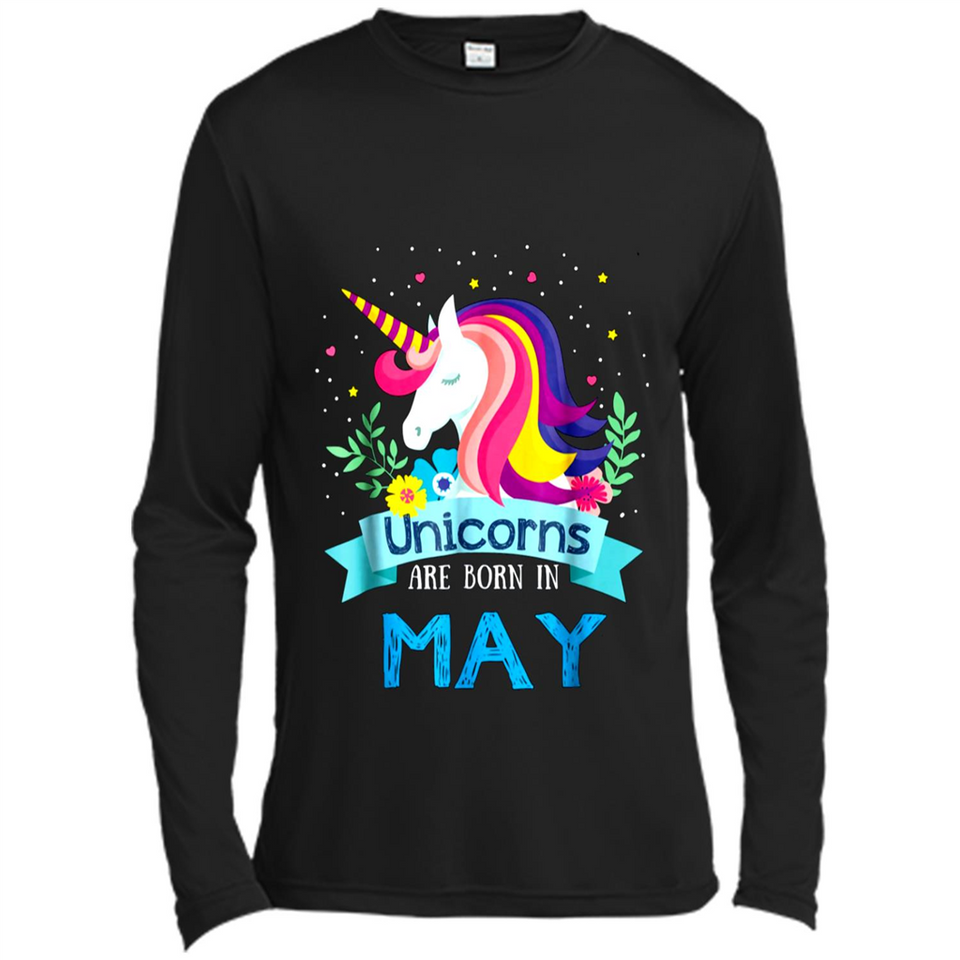 Unicorns are born in May Birthday Rainbow Gift Ladies Custom