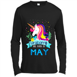 Unicorns are born in May Birthday Rainbow Gift Ladies Custom