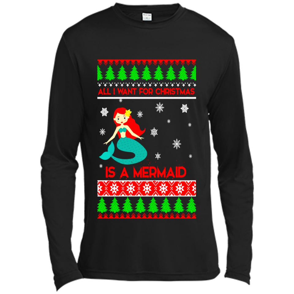 All I Want For Christmas Is A Mermaid ugly PINGPONG
