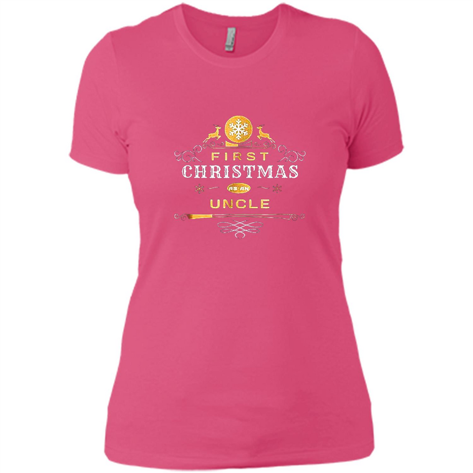 First Christmas as a Uncle - Christmas Family - Ladies' Boyfriend T-Shirt