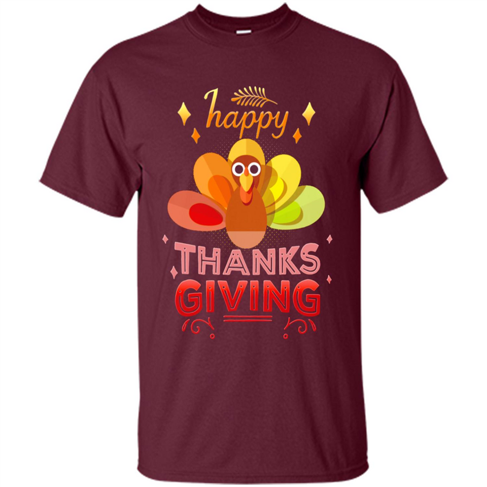 Happy Thanksgiving Turkey Day Colorful Cute