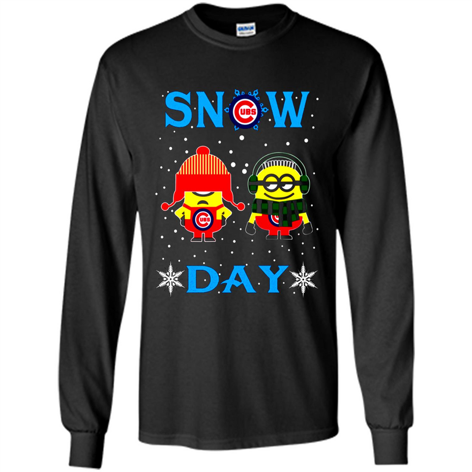 Snow Day Shirt For Chicago Cubs Vs Minion Fans pingpong