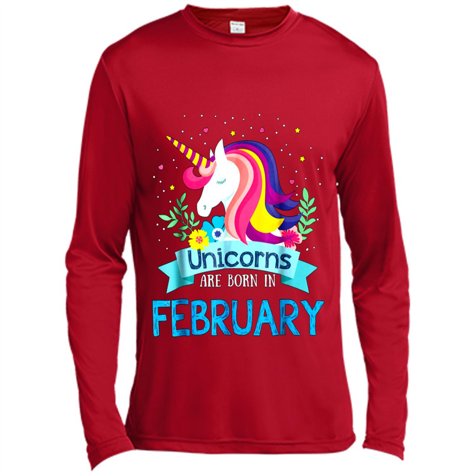 Unicorns are born in February Birthday Rainbow Gift Custom Ultra Cotton