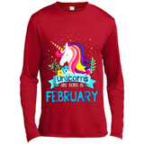 Unicorns are born in February Birthday Rainbow Gift Custom Ultra Cotton