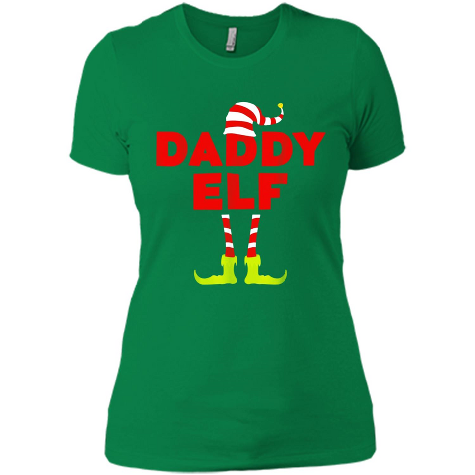 Mens Daddy Elf T-Shirt Funny Matching Christmas Costume - Ladies' Boyfriend T-Shirt
