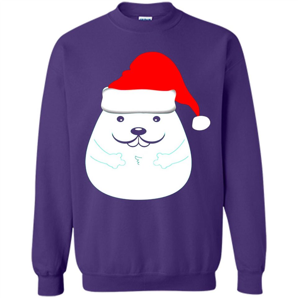 Funny Hamster Christmas t-shirt Santa Hat - Sweatshirt