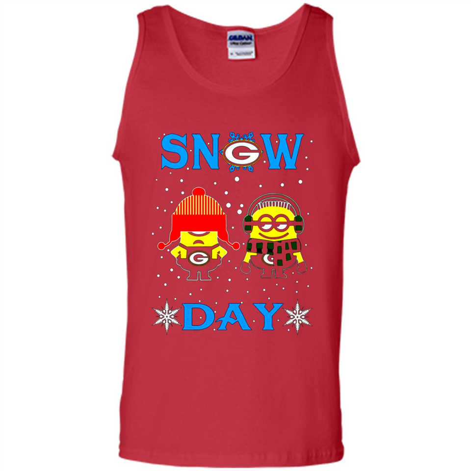 Snow Day Shirt For Green Bay Packers Vs Minion Fans pingpong