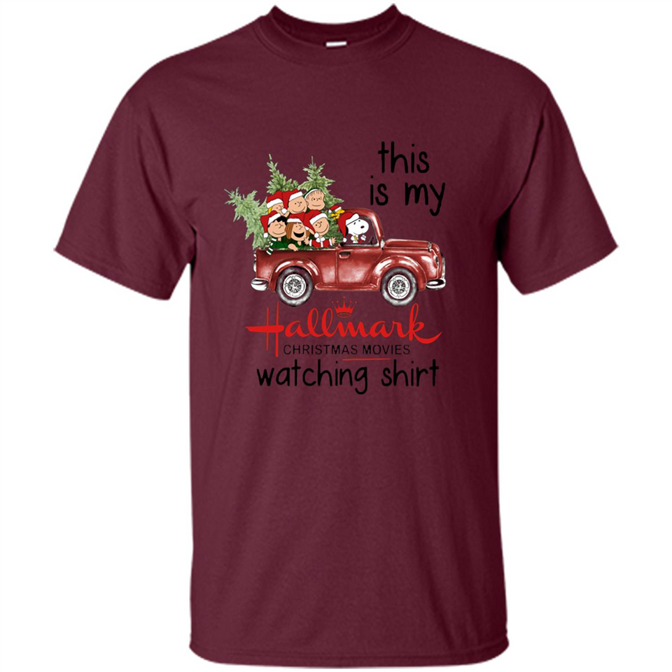 Snoopy This Is My Hallmark Christmas Movies Watching T-Shirt - Shirt