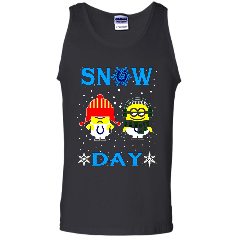 Snow Day Shirt For Indianapolis Colts Vs Minion Fans pingpong