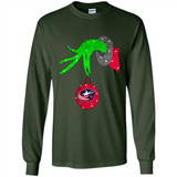 GRINCH HAND HOLDING COLUMBUS BLUE JACKETS GLITTER CHRISTMAS PINGPONG