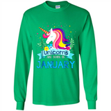 Unicorns are born in January Birthday Rainbow Gift Custom Ultra Cotton