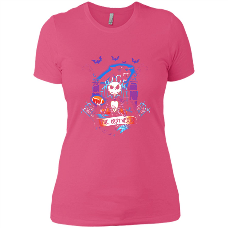 Carolina Panthers Halloween The Nightmare Before Christmas - Ladies' Boyfriend T-Shirt
