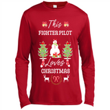 This Fighter Pilot Loves Christmas Tree Shirt with Snowman
