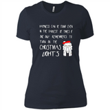 Christmas Ugly Sweater Christmas Lights - Ladies' Boyfriend T-Shirt