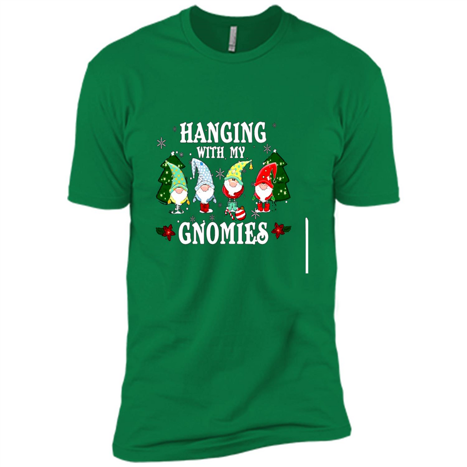 Christmas Garden Gnome Hanging With My Gnomies - Premium Short Sleeve T-Shirt