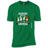 Christmas Garden Gnome Hanging With My Gnomies - Premium Short Sleeve T-Shirt
