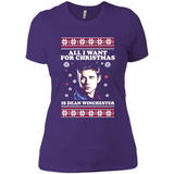 All I want for Christmas is Dean Winchester sweater - Ladies' Boyfriend T-Shirt