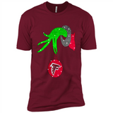 GRINCH HAND HOLDING ATLANTA FALCONS GLITTER CHRISTMAS PINGPONG