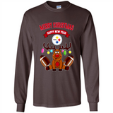 Pittsburgh Steelers NFL Reindeer Funny Merry Christmas And Happy New Year