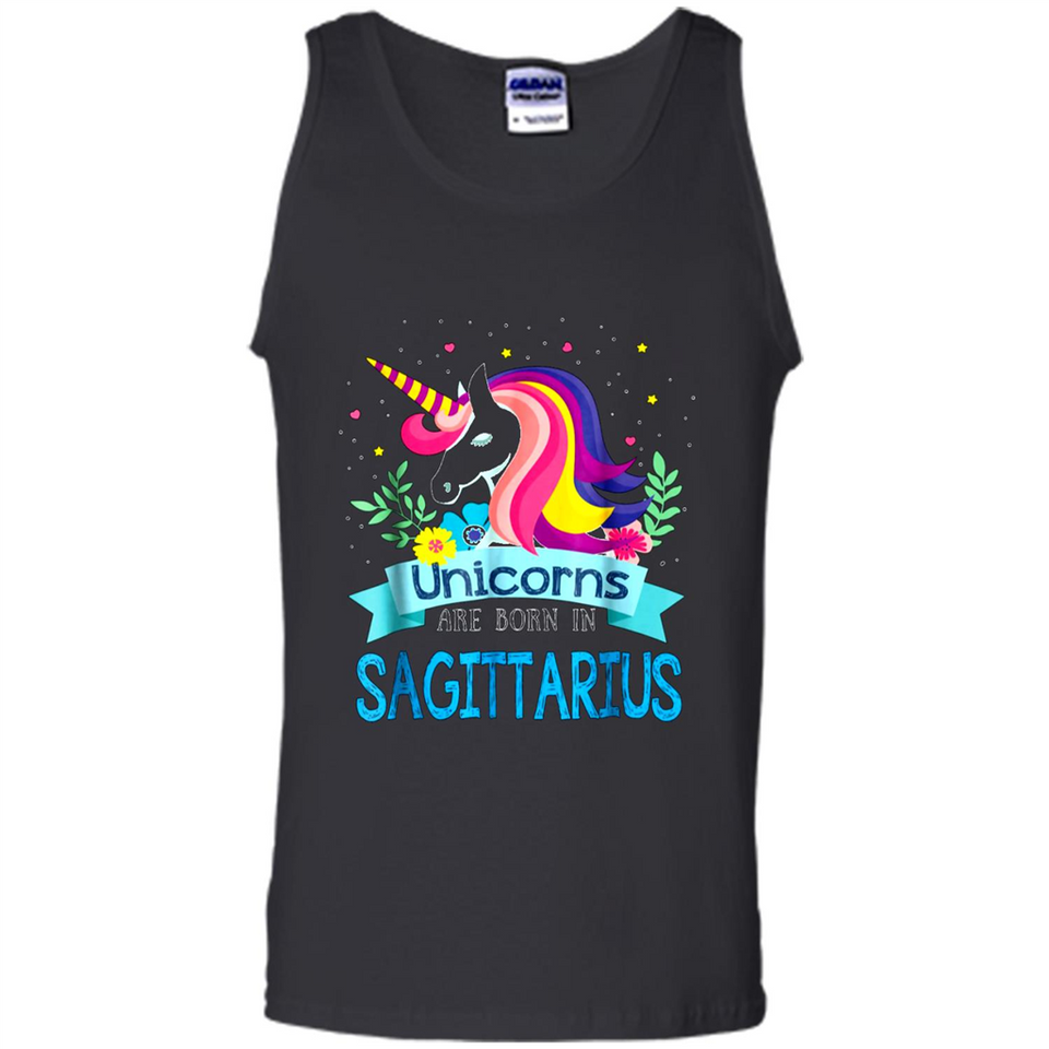 Unicorns are born in Sagittarius Birthday Rainbow Custom Ultra Cotton