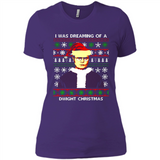 I'm dreaming of a Dwight Christmas sweatshirt - Ladies' Boyfriend T-Shirt