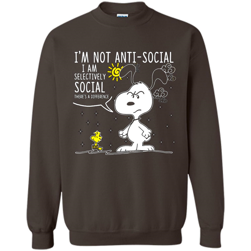 Snoopy I'm Not Anti-Social I Am Selectively Social
