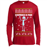 Mr Meeseeks Xistence Is Pain Ugly Christmas - Canvas Long Sleeve T-Shirt